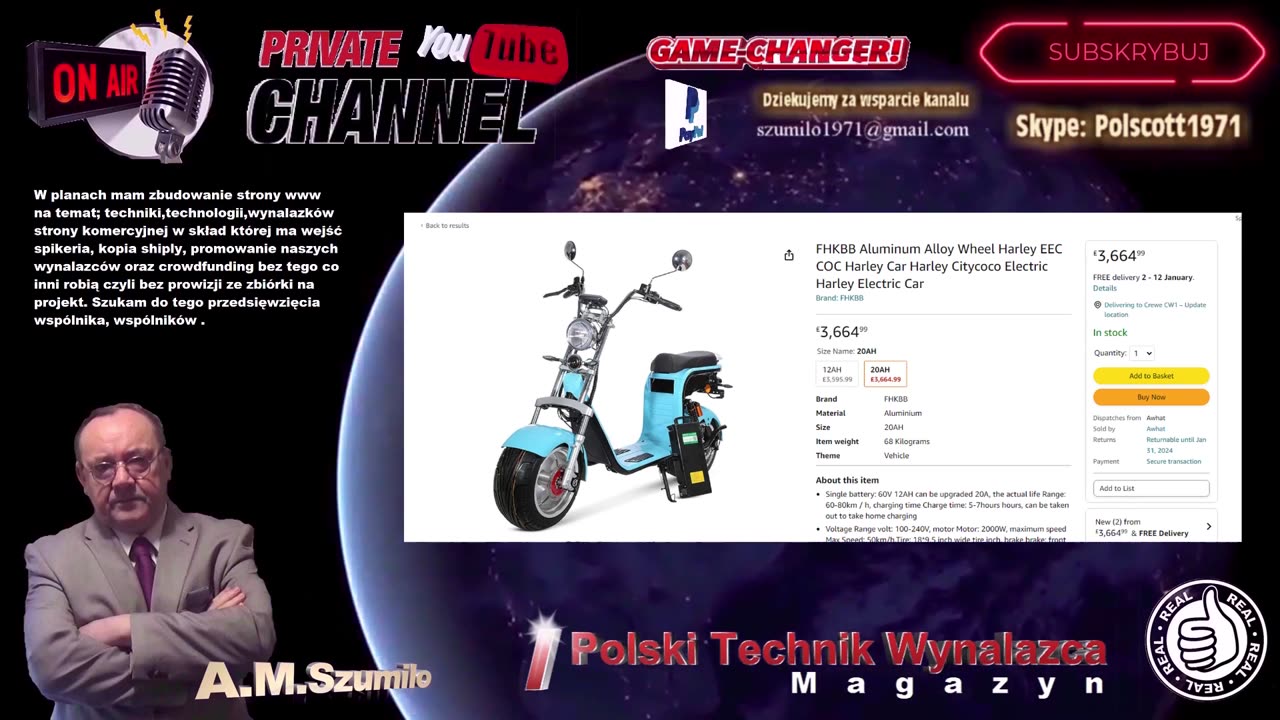 City Scooter EV CoCo 2 / Skuter z napedem elektrycznym / 3000 W / 1500 W / 350 W / 500 W