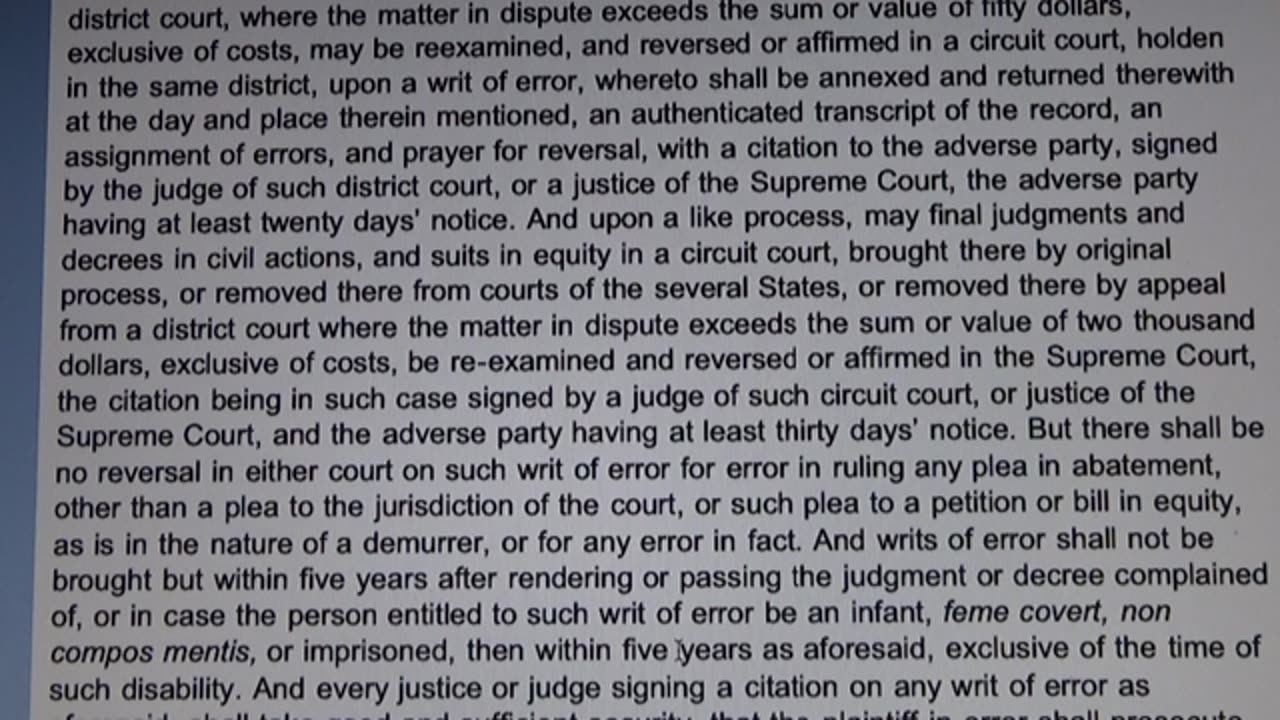 First Act of Invasion "Judiciary Act" September 24th 1789