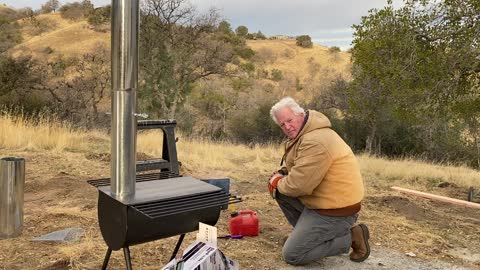 Curing camp stove for white Duck tent