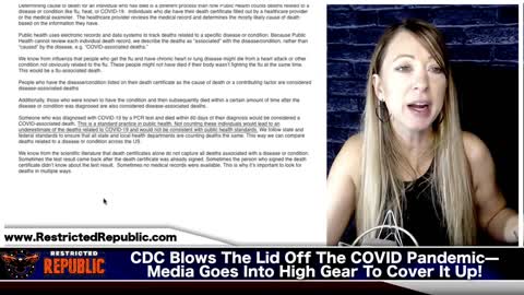 C-D-C Blows The Lid Off The COVID Pandemic—Media Goes Into High Gear to Cover It Up...