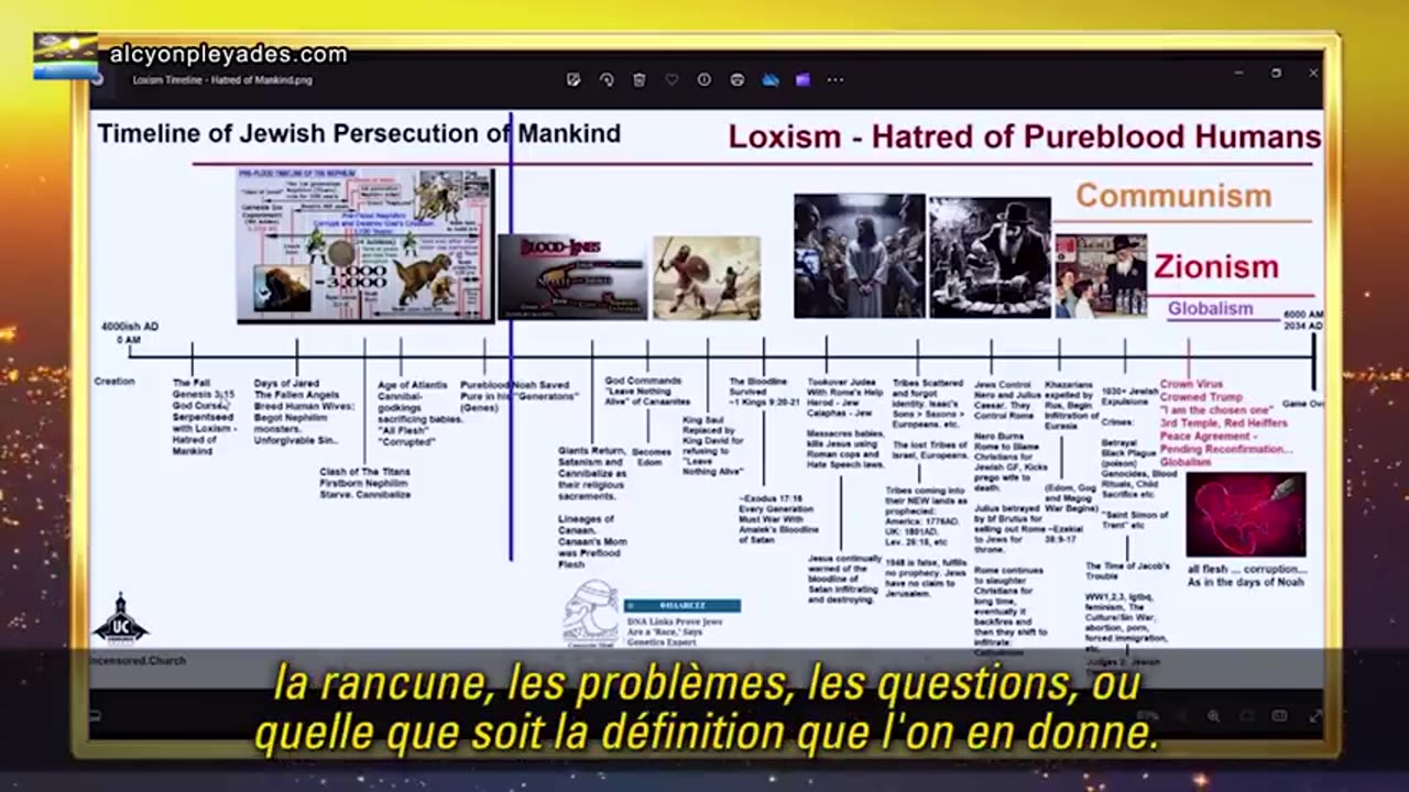 Le mondialisme et le sionisme, fondés sur la haine des non Juifs et de l'humanité dans son ensemble