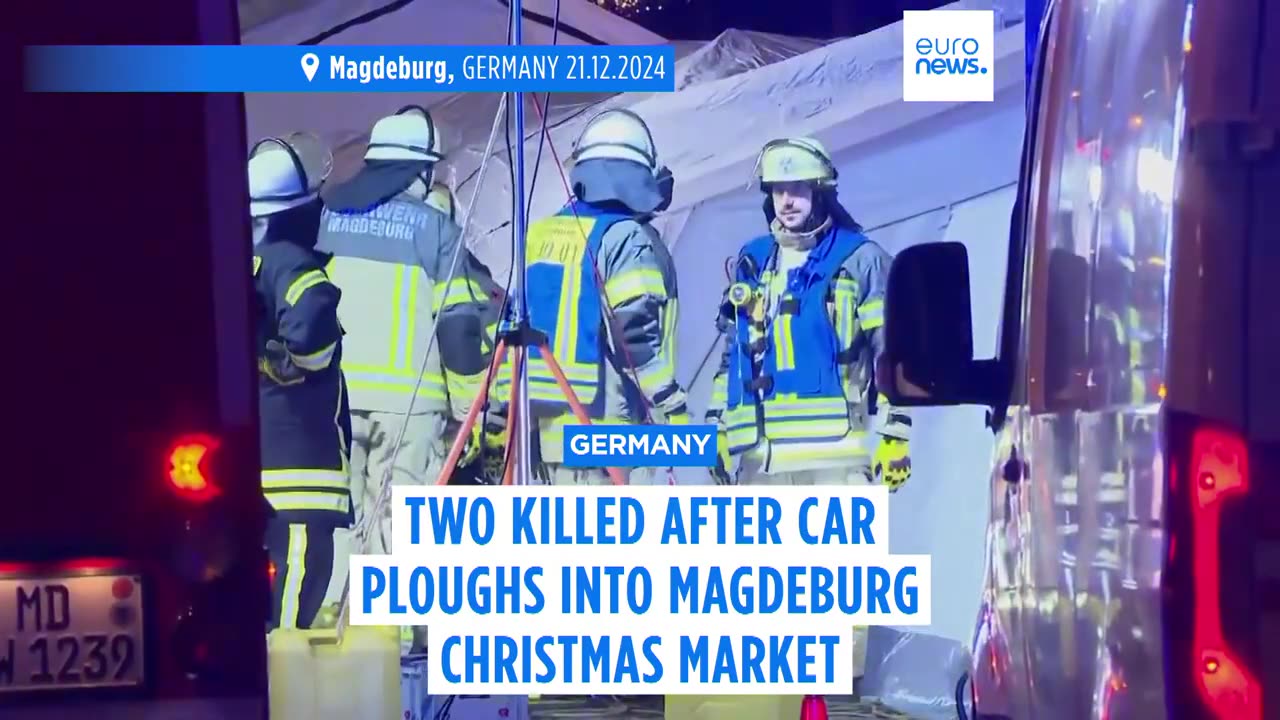 At least two killed, 60 injured after car ploughs into Magdeburg Christmas market