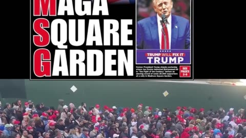 🔥Overflow crowd outside of MSG Trump rally 🔥