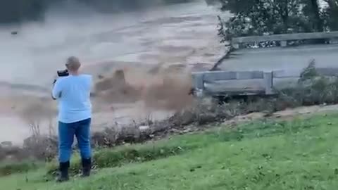 Hwy 107 bridge out of Greeneville collapse.