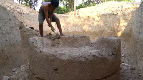 101 Days Building Modern Underground Hut With Water Slide To Swimming Pool