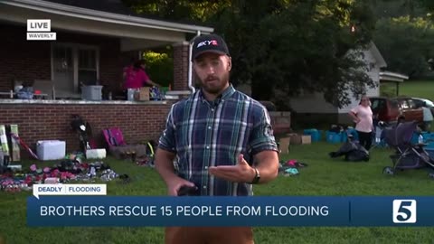 Brothers rescue 15 people from Waverly flooding