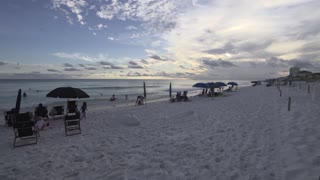 Airplane over Destin Florida Beach