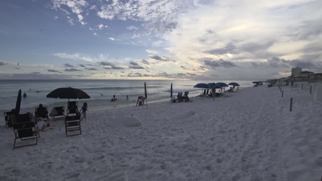 Airplane over Destin Florida Beach