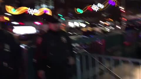 NYC protesters scream "Eff the police"