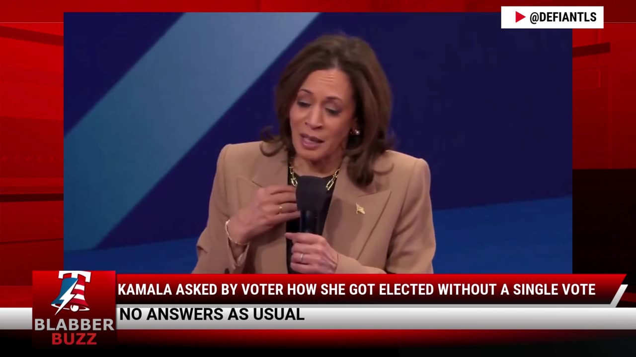 Kamala Asked By Voter How She Got Elected Without A Single Vote