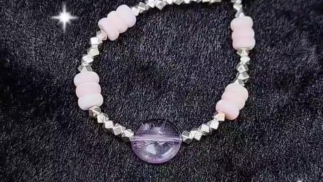 GN-20241008-02 Amethyst Jewelry Women's Jewelry Naturalpink opal S925 Silver Simple Style Suitable