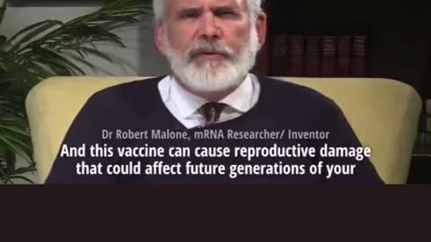 A warning from Dr Robert Malone inventor of the mRNA technology.