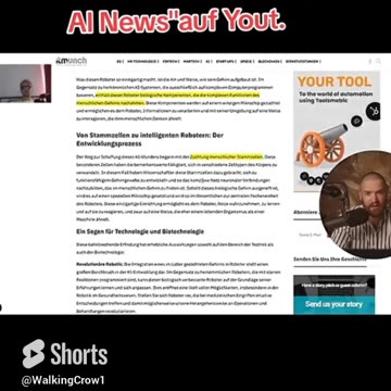 Walkingcrow1 / Everlast KI / Roboter mit lebendem Gehirn in China gebaut / AI #short #shorts #ai