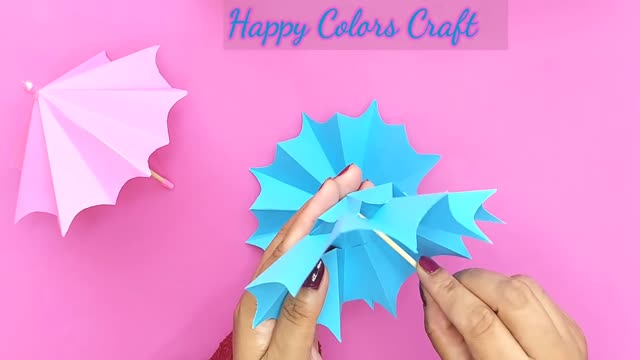 How to make paper Umbrella that open and close | Easy paper crafts| DIY crafts easy| Paper Umbrella