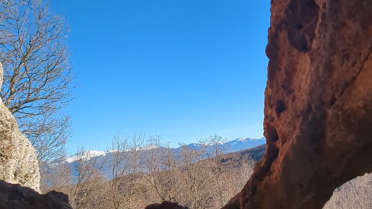 Cave on top of the moutian bretahtaking view