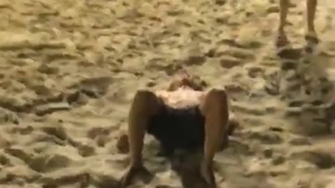 Front flip fail grass slide