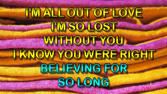 kbkaraokeking all out of love (air supply)