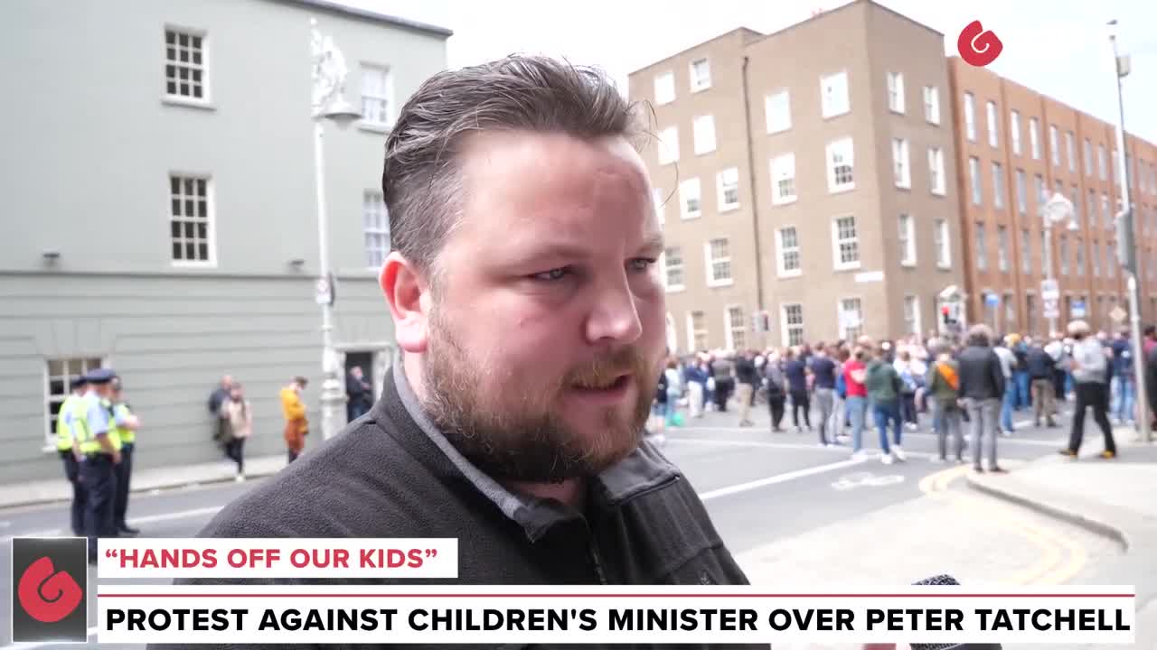 "HANDS OFF OUR KIDS" - protesters call for Childrens' Minister to resign