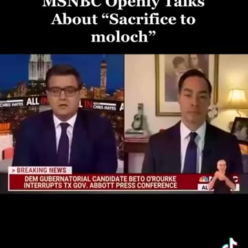 MSNBC openly talks about "SACRIFICE TO MOLOCH"