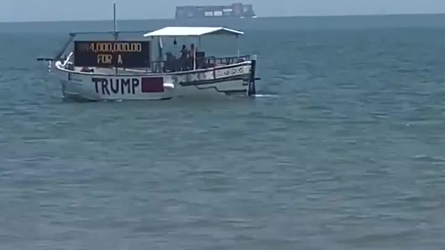 Boat trolling Biden's house