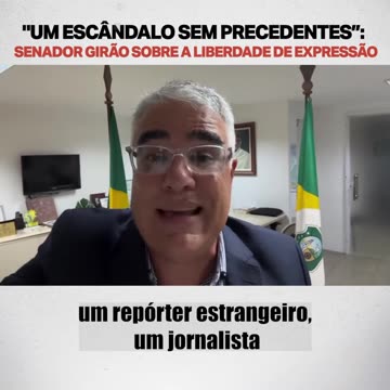 "Um escândalo sem precedentes”: Senador Girão sobre a liberdade de expressão