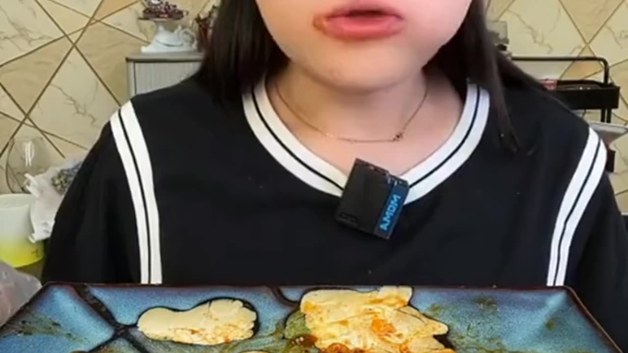 Asmr eating spicy