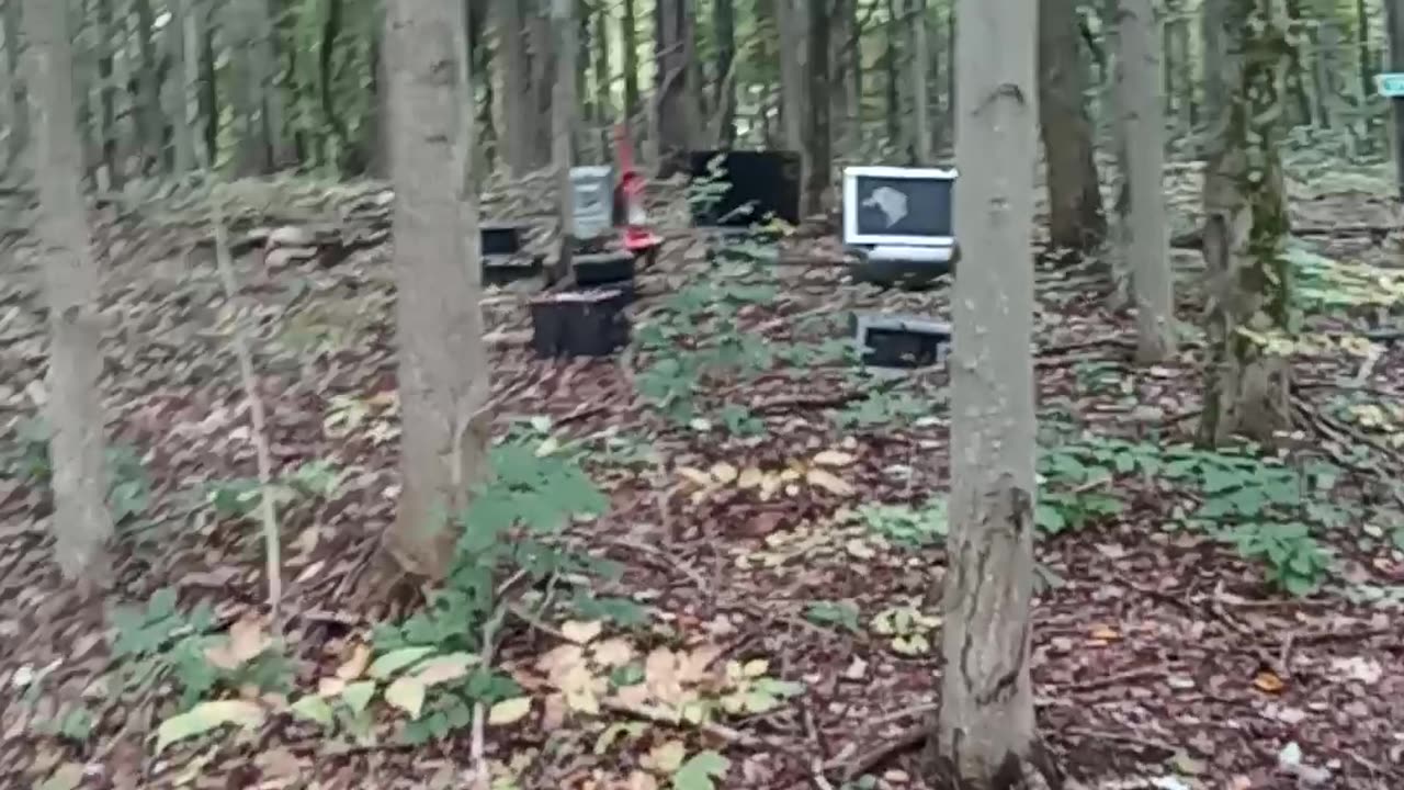 Using Junk Appliances As Target Practice In The Woods. (READ Discription)