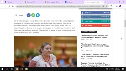 Pagina Dianei Șoșoacă - 07 august 2024 - Mamele românce... dor și iar dor