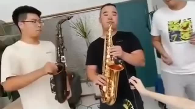 Different kinds of saxophone each with different sound