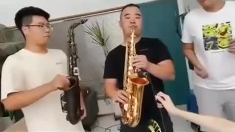 Different kinds of saxophone each with different sound
