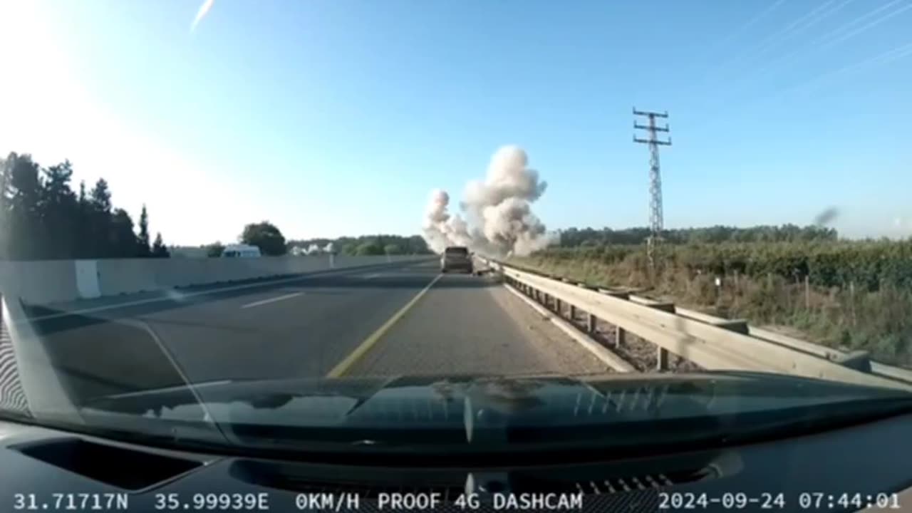 Rocket from Lebanon lands on a highway in Israel