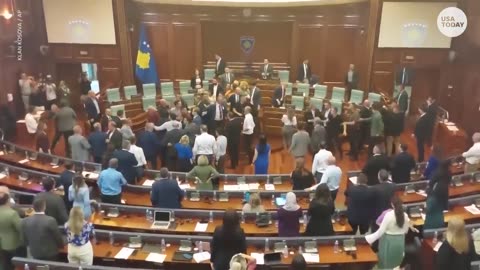 Lawmakers throw down on Parliament floor.