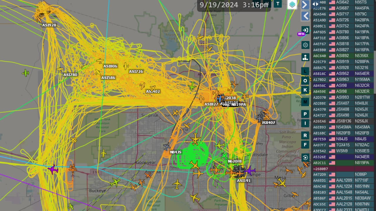 Transpac Asshole Aviation China ScamWest Utah gang stalking over Phoenix AZ - Sep 19 2024
