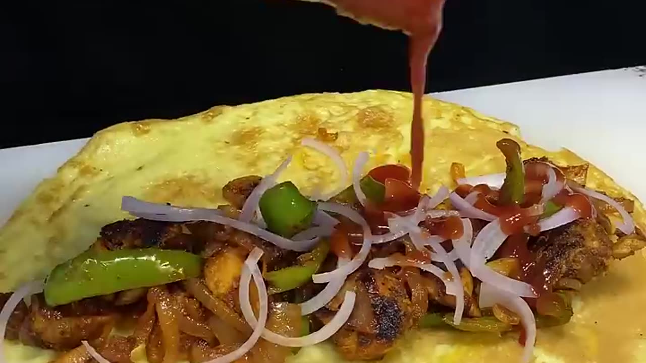 ASMR Indian Non-Vegetarian Chicken Kathi Roll Cooking #shorts #food #cooking #asmr #chicken
