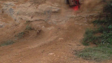 Rush off Road guy gets knocked out after flipping Polaris Razor 800 on the play ground