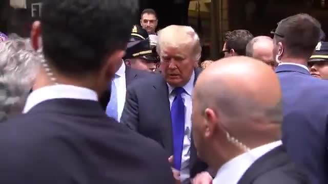 Trump Speaks to New York Firemen on 9/11