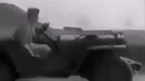 Funny jumping jeep