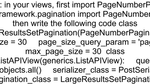 How to enable pagination on DRF GenericAPIView