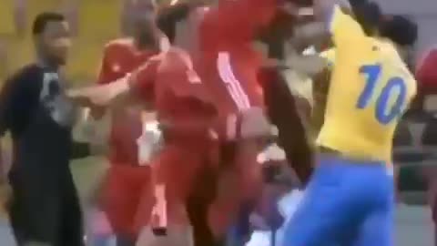 Soccer fight wannabe superman