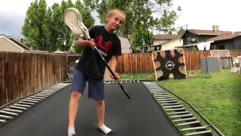 Lacrosse trampoline fun practice sports news