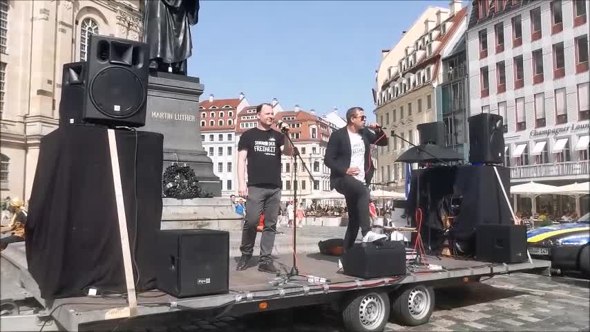 BJÖRN BANANE & BUSFAHRER THOMAS, DIE WAHRHEIT (Live) - DRESDEN, Neumarkt, 18 06 2022