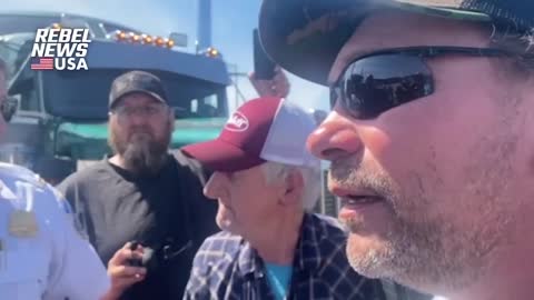 The U.S. People's Convoy Is Stopped By Police