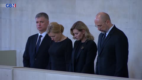 First Lady of Ukraine Olena Zelenska visits Westminster Hall to pay respects to Queen Elizabeth II