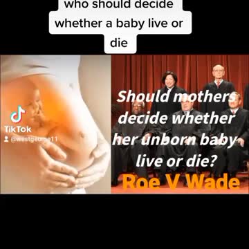 Mother Decides Whether Her Baby Lives Or Dies, Roe V Wade
