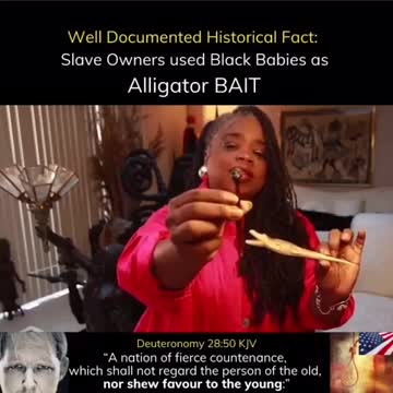 WELL DOCUMENTED HISTORICAL FACT: SLAVE OWNERS USED BLACK BABIES AS ALLIGATOR BAIT🕎Nehemiah 9;26-34