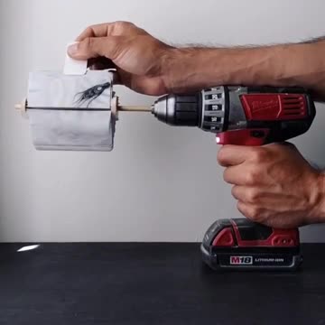 Mira este increíble libro animado movido por un taladro