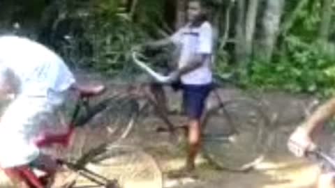 Bike wheeling accident