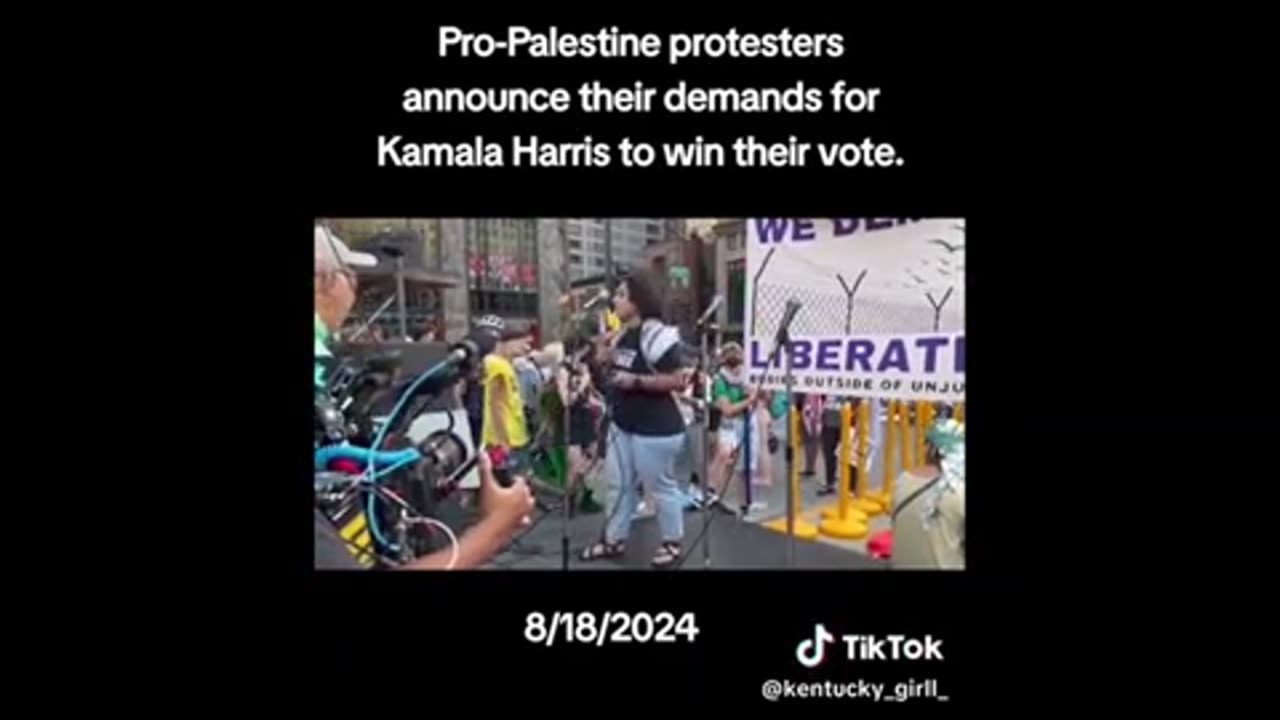 Palestine Protest to Harris ..