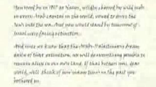 An Open Letter To The World By Rabbi Meir Kahane