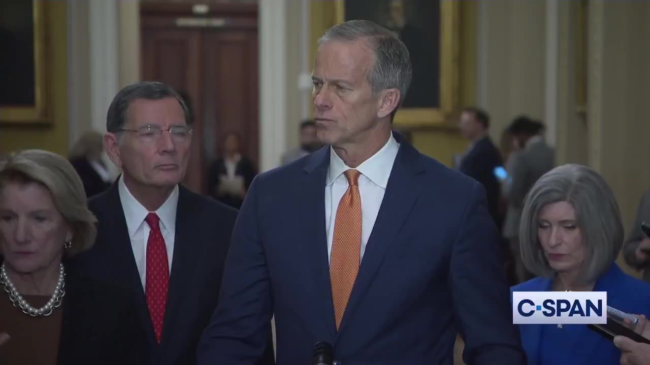 Senator Thune Provides An Update After McConnell's Fall